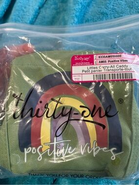 NWT Thirty One Littles Carry-all caddy Positive Vibes. Multiple available